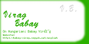 virag babay business card